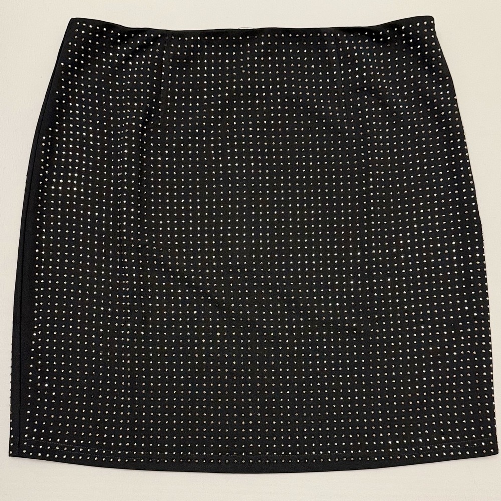 She + Sky Black Studded Pencil Skirt Size L - Picture 1 of 9